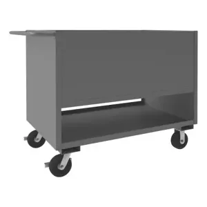 DURHAM MANUFACTURING 4SLT-3048-2K-95 Low Deck Truck With Phenolic Caster, Solid, 4 Sided, 2 Shelf, Size 48 x 30 Inch | CF6JWR