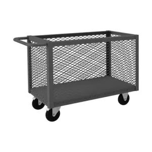 DURHAM MANUFACTURING 4ST-EX-1836-5PO-95 Mesh Box Truck, 4 Sided, Tubular Handle, Size 36 x 18 Inch | CF6JWW