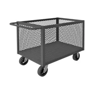 DURHAM MANUFACTURING 4ST-EX-306033-6MR-95 Mesh Box Truck, 4 Sided, Tubular Handle, Size 60 x 30 Inch | CF6JWZ