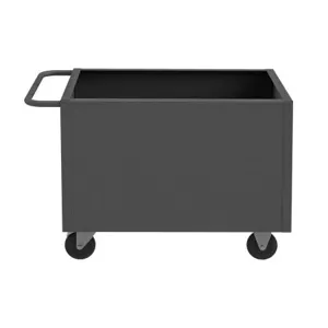 DURHAM MANUFACTURING 4ST-SM-1836-5PO-95 Solid Box Truck, 4 Sided, With Tubular handle, Size 36 x 18 Inch | CF6JXA