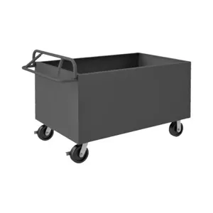 DURHAM MANUFACTURING 4STE-SM-2436-95 Solid Box Truck, 4 Sided, With Ergonomic Handle, Size 36 x 24 Inch | CF6JXL