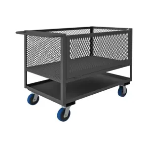 DURHAM MANUFACTURING 4STEDG-EX-3048-6PU-95 Mesh Box Truck, 4 Sided, Drop Gate, Size 48 x 30 Inch | CF6JXR