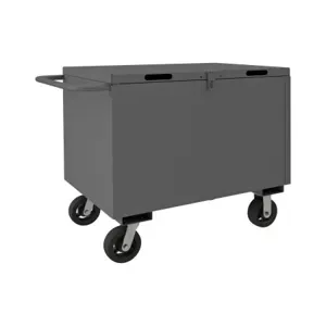 DURHAM MANUFACTURING 4STHC-SM-2436-6MR-95 Solid Box Truck, 4 Sided, With Hinged Cover, Size 36 x 24 Inch | CF6JXX