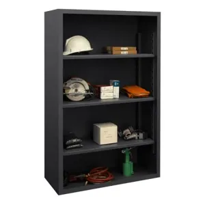 DURHAM MANUFACTURING 5002-3S-95 Enclosed Shelving, 3 Shelf, 12 Gauge, Size 36 x 18 x 60 Inch | CF6JXZ