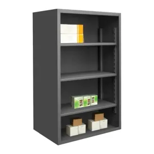 DURHAM MANUFACTURING 5010-3S-95 Enclosed Shelving, 3 Shelf, 12 Gauge, Size 36 x 24 x 60 Inch | CF6JYE