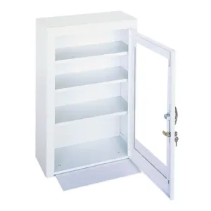 DURHAM MANUFACTURING 518-43-PD Medicine Cabinet, 3 Shelf, Plexiglas | CF6JYW