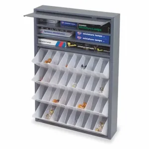 DURHAM MANUFACTURING 590-95 Tilt Out Tray Dispensing Cabinet, 4 Tray, Gray | AA8XKA 1ANU6