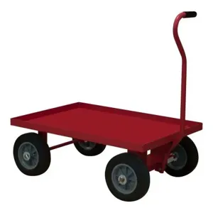 DURHAM MANUFACTURING 5WT-2436-LU-10PN-17T Fifth Wheel Platform Truck, Size 24 x 38-1/4 x 38-1/4 Inch, Red | CF6JZV