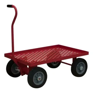 DURHAM MANUFACTURING 5WTP-2436-LU-10PN-17T Fifth Wheel Platform Truck, Lips Up, Size 24 x 38-5/16 x 38-1/4 Inch, Red | CF6KAE