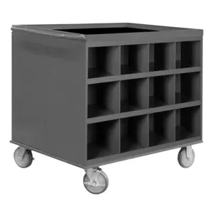 DURHAM MANUFACTURING 663-95 Stock Cart, 2 Sided, 24 Bin Opening, Size 34 x 24 x 30 Inch | CF6KAN