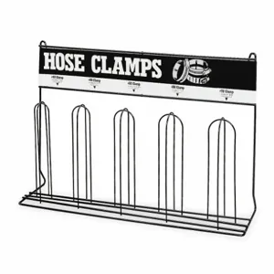 DURHAM MANUFACTURING 905-08-S702 Hose Clamp Rack, 5 Loop, Black | AD8BQT 4HU95