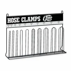 DURHAM MANUFACTURING 907-08-S129 Hose Clamp Rack, 10 Loop, Black | AD8BQR 4HU94