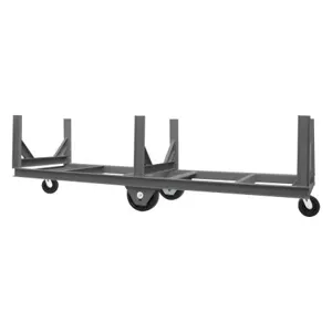 DURHAM MANUFACTURING BCT-2860-10K-95 Bar Cradle Truck, 3 Cradle, Size 28-1/2 x 60 x 30-1/4 Inch | CF6KCJ