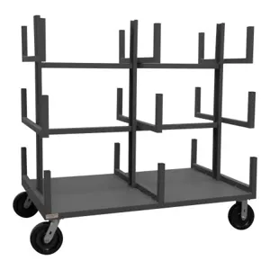 DURHAM MANUFACTURING BPT-3660-8PH-95 Bar And Pipe Moving Truck, 18 Cradle, 3 Level, Size 36 x 60 x 59-1/8 Inch | CF6KCU