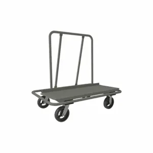 DURHAM MANUFACTURING DT-3048-8MR-95 Panel Moving Truck With Rubber Caster, Deck Size 18 x 47-15/16 Inch, Gray | CF6KDP