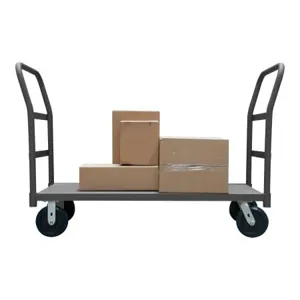 DURHAM MANUFACTURING EPT2H24368PU95 Platform Truck, 2 Removable Handles, Capacity 3600 Lbs, Size 24 x 36 Inch | CF6KGB