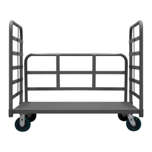 DURHAM MANUFACTURING EPT3RH30606PU95 Platform Truck, 3 Sided, Capacity 3600 Lbs, Size 30 x 60 Inch | CF6KHM