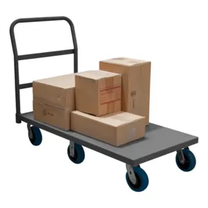 DURHAM MANUFACTURING EPT6W24606PU95 Platform Truck, 6 Caster, Capacity 3600 Lbs, Size 24 x 60 Inch | CF6KHV