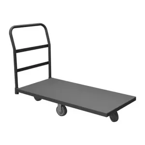 DURHAM MANUFACTURING EPTD18325PU95 Platform Truck, Diamond Pattern Caster, Capacity 1400 Lbs, Size 18 x 32 Inch | CF6KHZ