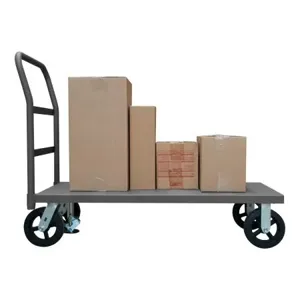 DURHAM MANUFACTURING EPTFL24608MR95 Platform Truck, Floor Lock, Capacity 2400 Lbs, Size 24 x 60 Inch | CF6KJJ