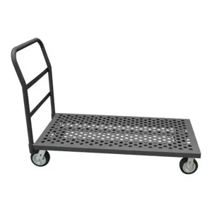 DURHAM MANUFACTURING EPTP24366MR95 Platform Truck, Perforated Deck, Capacity 2000 Lbs, Size 24 x 36 Inch | CF6KKB