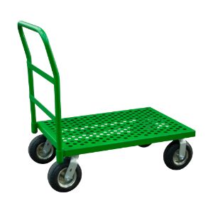 DURHAM MANUFACTURING EPTP24488PN83T Platform Truck, Perforated Deck, Capacity 1000 Lbs, Size 24 x 48 Inch | CF6KKF