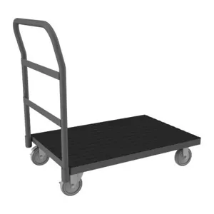 DURHAM MANUFACTURING EPTRM24365PU95 Platform Truck, Non Slip Mat, Capacity 1400 Lbs, Size 24 x 36 Inch | CF6KKT