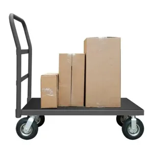 DURHAM MANUFACTURING EPTRM24488PN95 Platform Truck, Non Slip Mat, Capacity 1200 Lbs, Size 24 x 48 Inch | CF6KKV