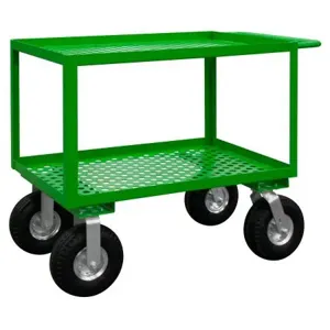 DURHAM MANUFACTURING GC-2436-2-10PN-83T Garden Cart, 2 Perforated Shelf, Capacity 1000 Lbs | CF6KMA