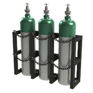 DURHAM MANUFACTURING GCRV-441230-08T Gasflaschenständer, 3 vertikale Flaschenkapazität, Größe 44 x 12 x 30 Zoll, Schwarz | CF2BWW 55PW82