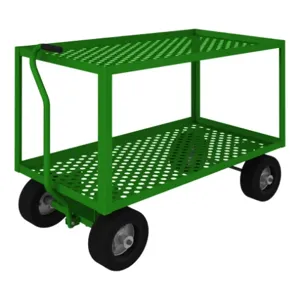 DURHAM MANUFACTURING GT5WT-2448-2-10PN-83T Fifth Wheel Garden Truck, 2 Shelf, Size 24-1/4 x 50-3/8 x 38-1/4 Inch | CF6KMF