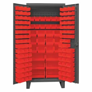 DURHAM MANUFACTURING HDC36-126-1795 Industrial Cabinet, 12 Gauge, 126 Bin, Red | AH6RVE 36FC44