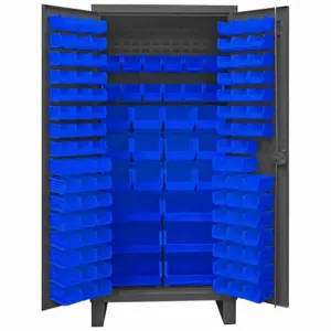 DURHAM MANUFACTURING HDC36-126-5295 Industrial Cabinet, 12 Gauge, 126 Bin, Blue | AH6RVF 36FC45