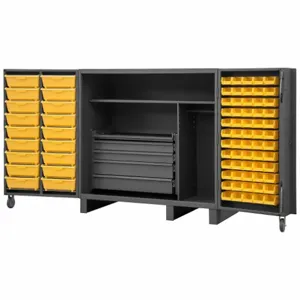 DURHAM MANUFACTURING HDC60-72DC18TB5B95 Cabinet, 72 Yellow Bin | AG3UHG 33VE41