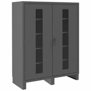 DURHAM MANUFACTURING HDCC246078-4S95 Clearview Cabinet, 2 Door, 12 Gauge, Size 60 x 78 Inch | AC6JQB 34A948