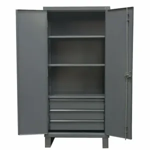 DURHAM MANUFACTURING HDCD243678-3B95 Storage Cabinet With 3 Adjustable Shelf, 12 Gauge, Size 36 x 78 Inch | AC6JQD 34A950