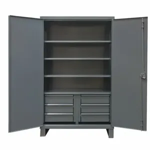 DURHAM MANUFACTURING HDCD247278-6B95 Storage Cabinet, 12 Gauge, Size 72 x 78 Inch, Gray | AC6JPY 34A945