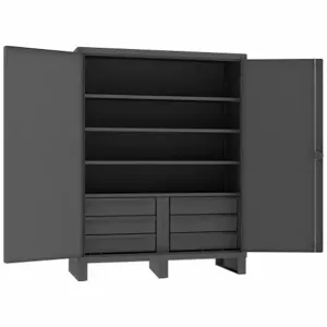 DURHAM MANUFACTURING HDCD246078-6B95 Storage Cabinet, 3 Adjustable Shelf, 12 Gauge, Size 60 x 78 Inch | AC6JPX 34A944