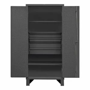 DURHAM MANUFACTURING HDCDB243678-4M95 Pegboard Cabinet, Assembled, Heavy Duty, Size 24 x 36 x 78 Inch, Gray | CD3LQG 410Y39