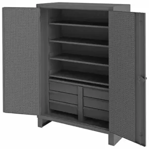 DURHAM MANUFACTURING HDCDP244878-4SS6B95 Cabinet, 4 Shelf, 6 Drawer, 12 Gauge, Size 48 x 24 x 78 Inch | CF6KPY