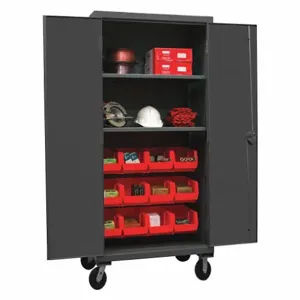 DURHAM MANUFACTURING HDCM36-12-2S1795 Mobile Cabinet, 12 Gauge, 12 Bin, Red | AH6RKZ 36EZ56