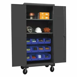 DURHAM MANUFACTURING HDCM36-12-2S5295 Mobile Cabinet, 12 Gauge, 12 Bin, Blue | AH6RLA 36EZ57