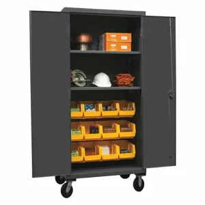 DURHAM MANUFACTURING HDCM36-12-2S95 Mobile Cabinet, 12 Gauge, 12 Bin, Yellow | AH6RLB 36EZ58