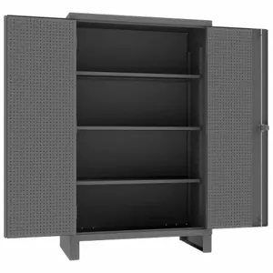 DURHAM MANUFACTURING HDCP244878-3S95 Pegboard Cabinet, Assembled, Size 24 x 48 x 78 Inch, Gray | CD2HXZ 410Y44