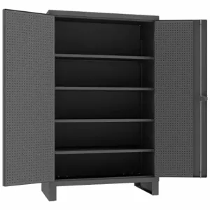 DURHAM MANUFACTURING HDCP244878-4S95 Pegboard Cabinet, 4 Adjustable Shelf, 12 Gauge, Size 48 x 78 Inch | AC6JRG 34A976