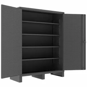 DURHAM MANUFACTURING HDCP246078-PB32-4S95 Pegboard Cabinet, Assembled, Size 24 x 60 x 78 Inch, Gray | CD2YYX 410Y46