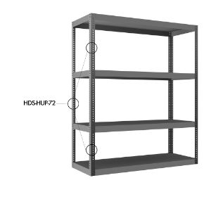 DURHAM MANUFACTURING HDS-HUP-72 Upright, Height 73 Inch | CF6KQK