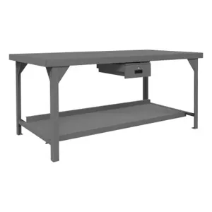 DURHAM MANUFACTURING HDWB-3672-177-95 Workbench, 1 Drawer, Size 72 x 36 Inch | CF6KQP