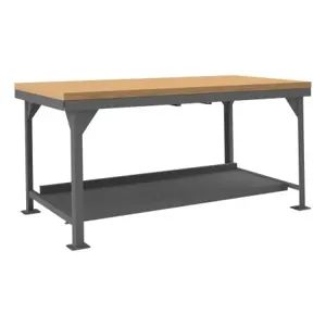 DURHAM MANUFACTURING HDWB-MT-3672-95 Workbench With Maple Top, Size 72 x 36 Inch | CF6KQQ