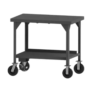 DURHAM MANUFACTURING HDWBMFL-4284-8PH-95 Mobile Workbench With Floor Lock, Heavy Duty, Size 84 x 42 Inch, Gray | CF6KRQ